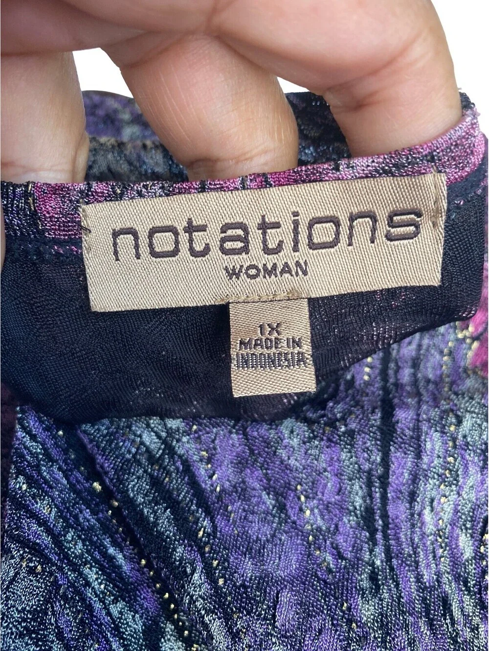 VTG Notations Plus 1X Boho Floral Tunic Blouse Whimsigoth Dark Romance Goth